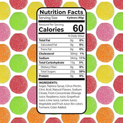 Shippedfast Sun Kiss Fruit Chews lemon-zest: vivid citrus flavor in each individually wrapped bite.