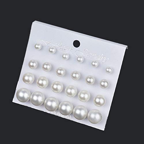 ShiQiao Spl various sizes pearl studs offer versatile styling options.