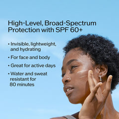 Shiseido Ultimate Sun Protector Lotion clear finish on skin with no residue