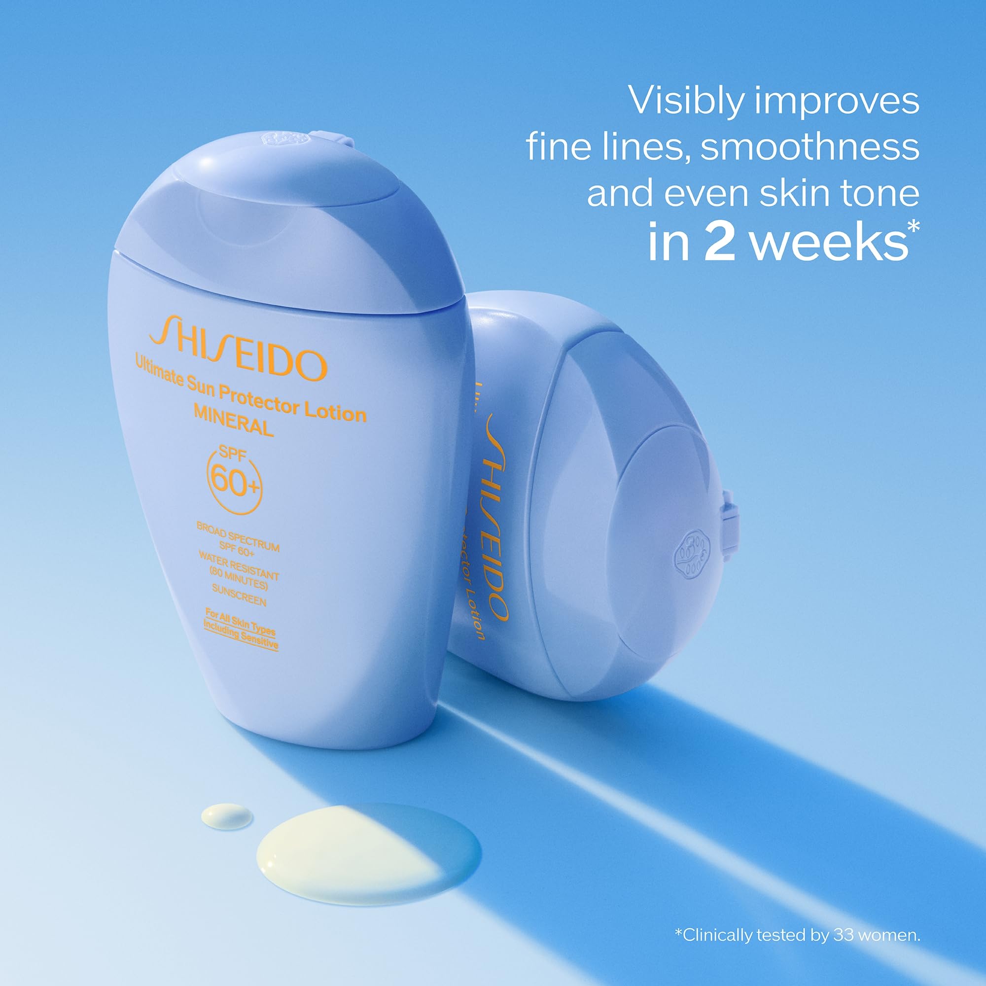 Applying Shiseido Ultimate Sun Protector Lotion for outdoor activities with light, non-greasy coverage