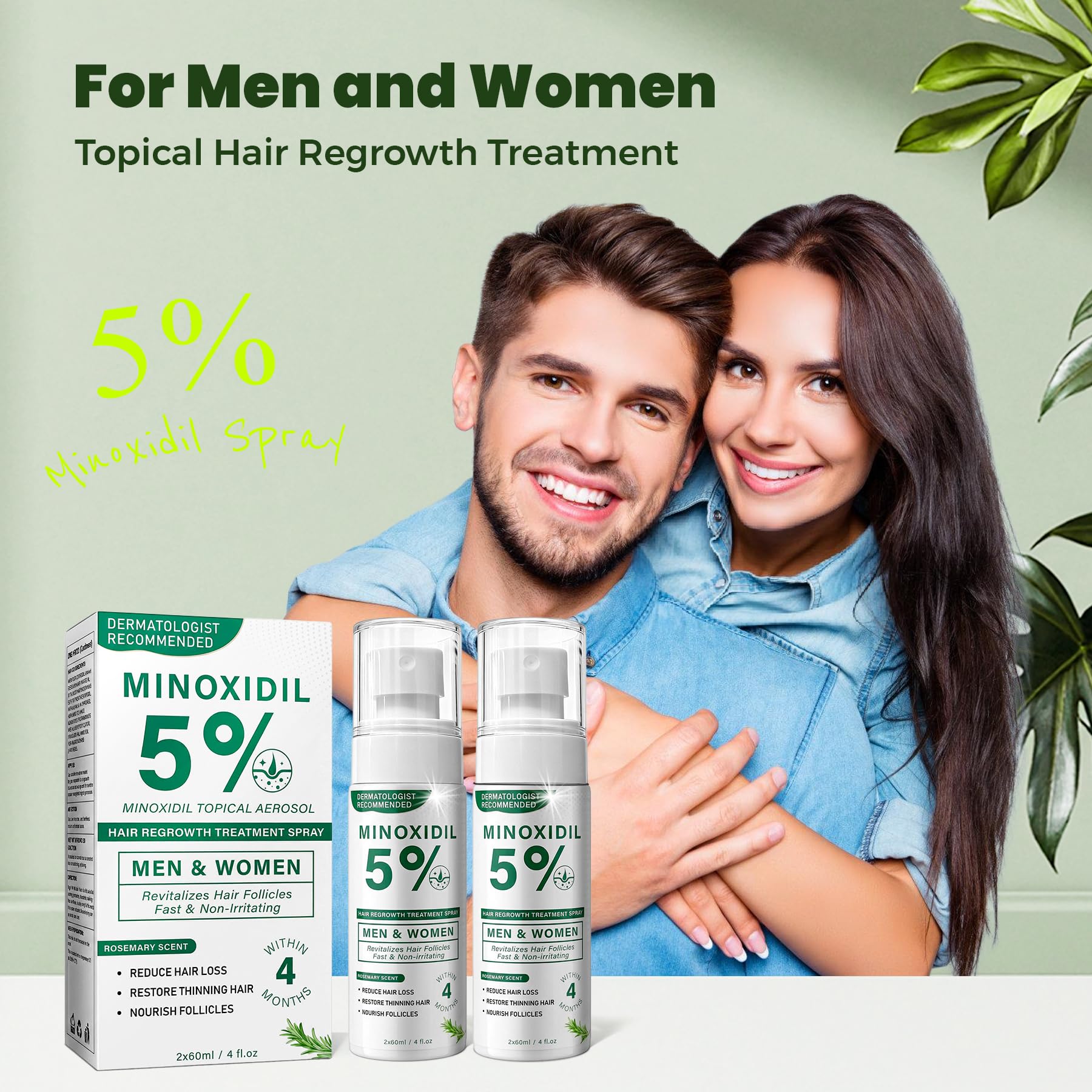 SHIUMORE Minoxidil bottle with rosemary scent enhancing grooming moment