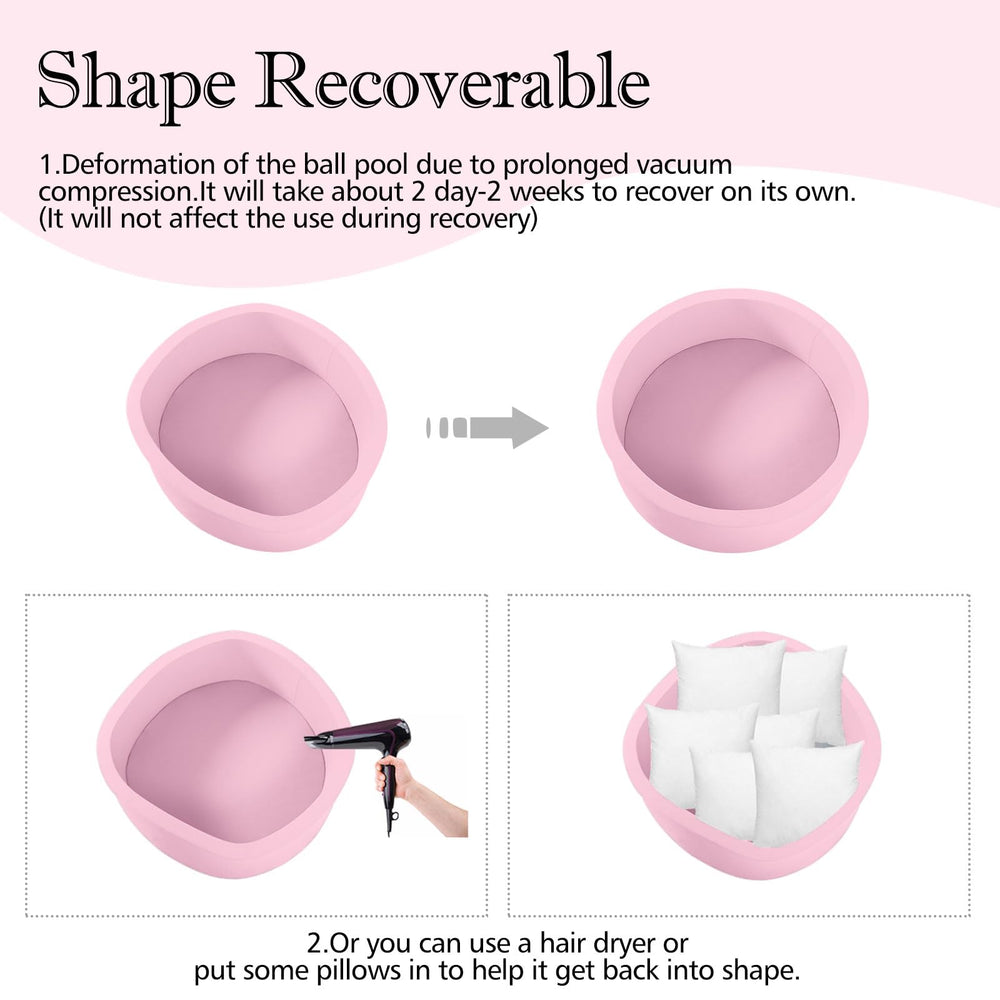 SHJADE pink ball pit inner foam cushion detail for supportive comfort.