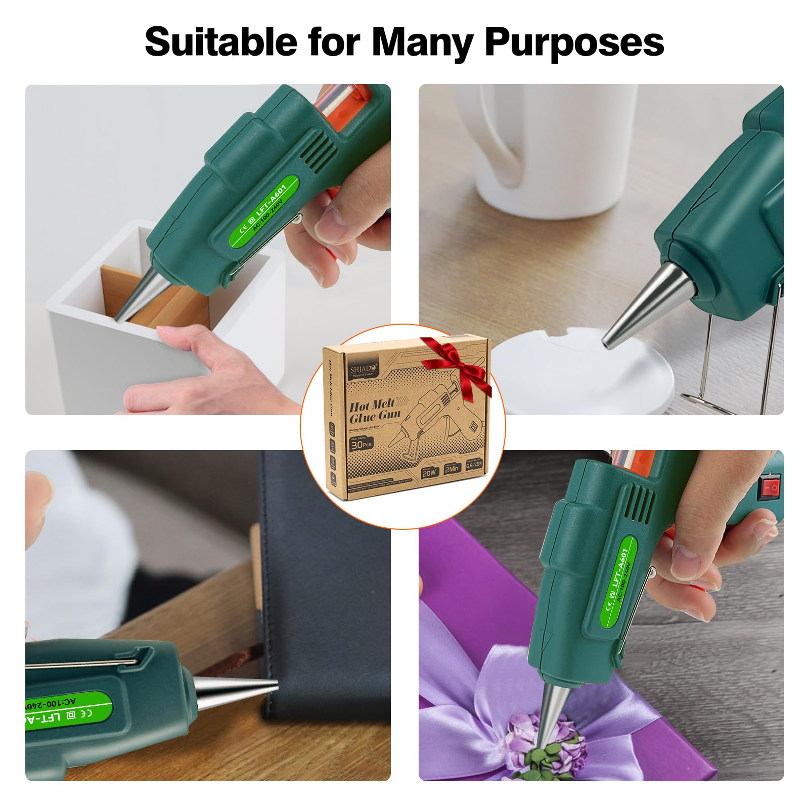 SHJADE glue gun safety: on/off switch for safer operation