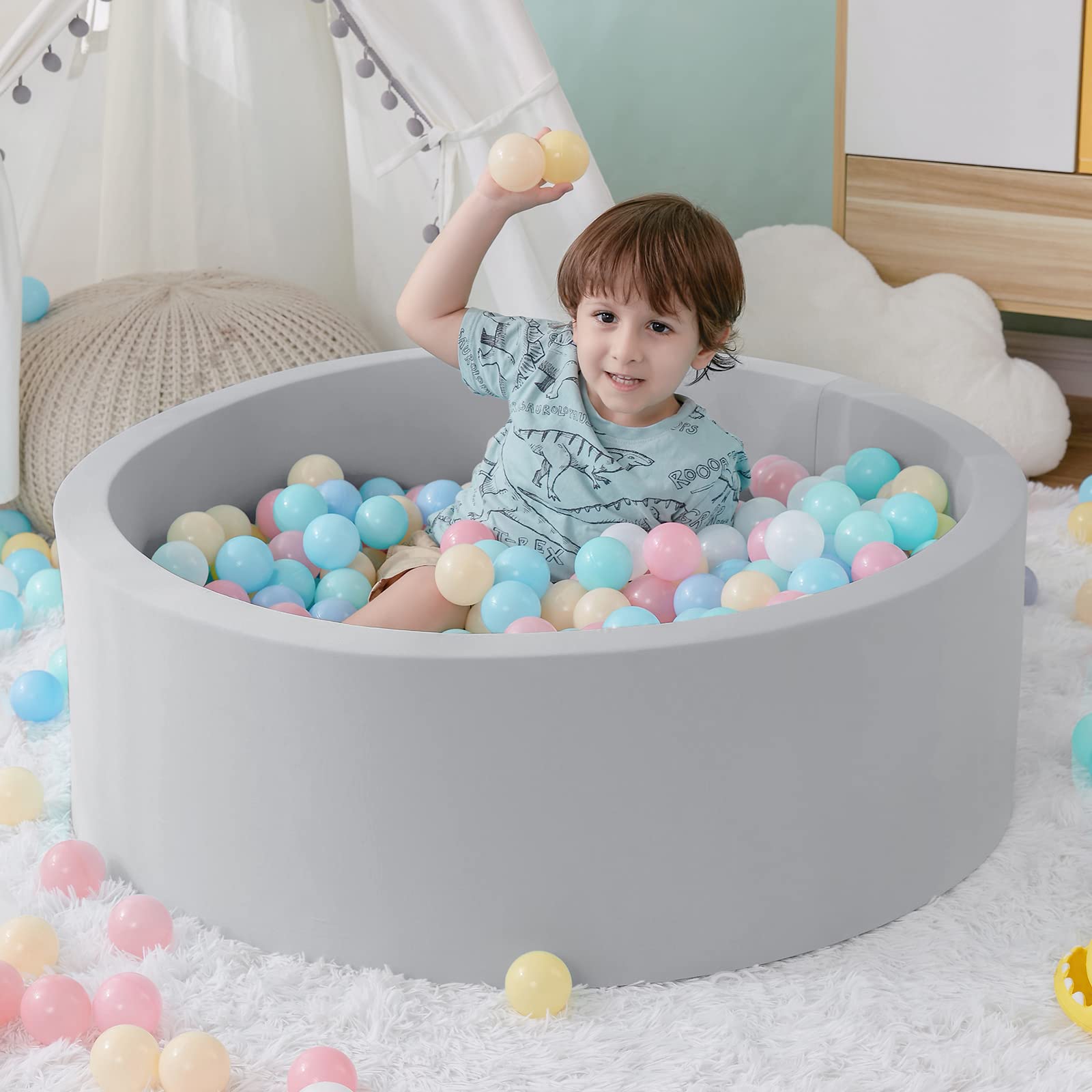 SHJADE toddler-friendly pit in use, indoor playtime companion.