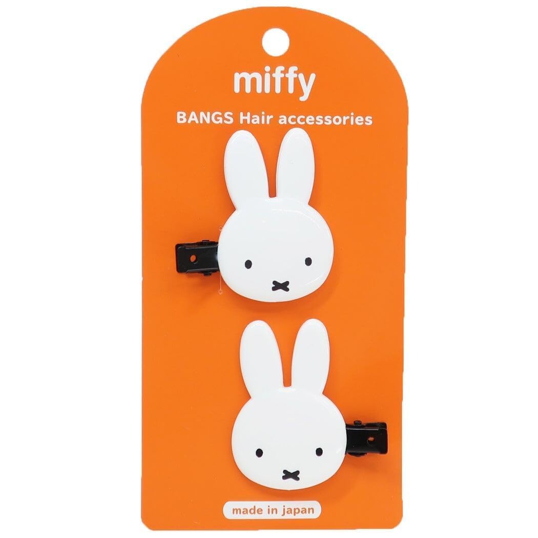 SHOBIDO Miffy die-cut bangs clip, front view showing secure all-day hold.