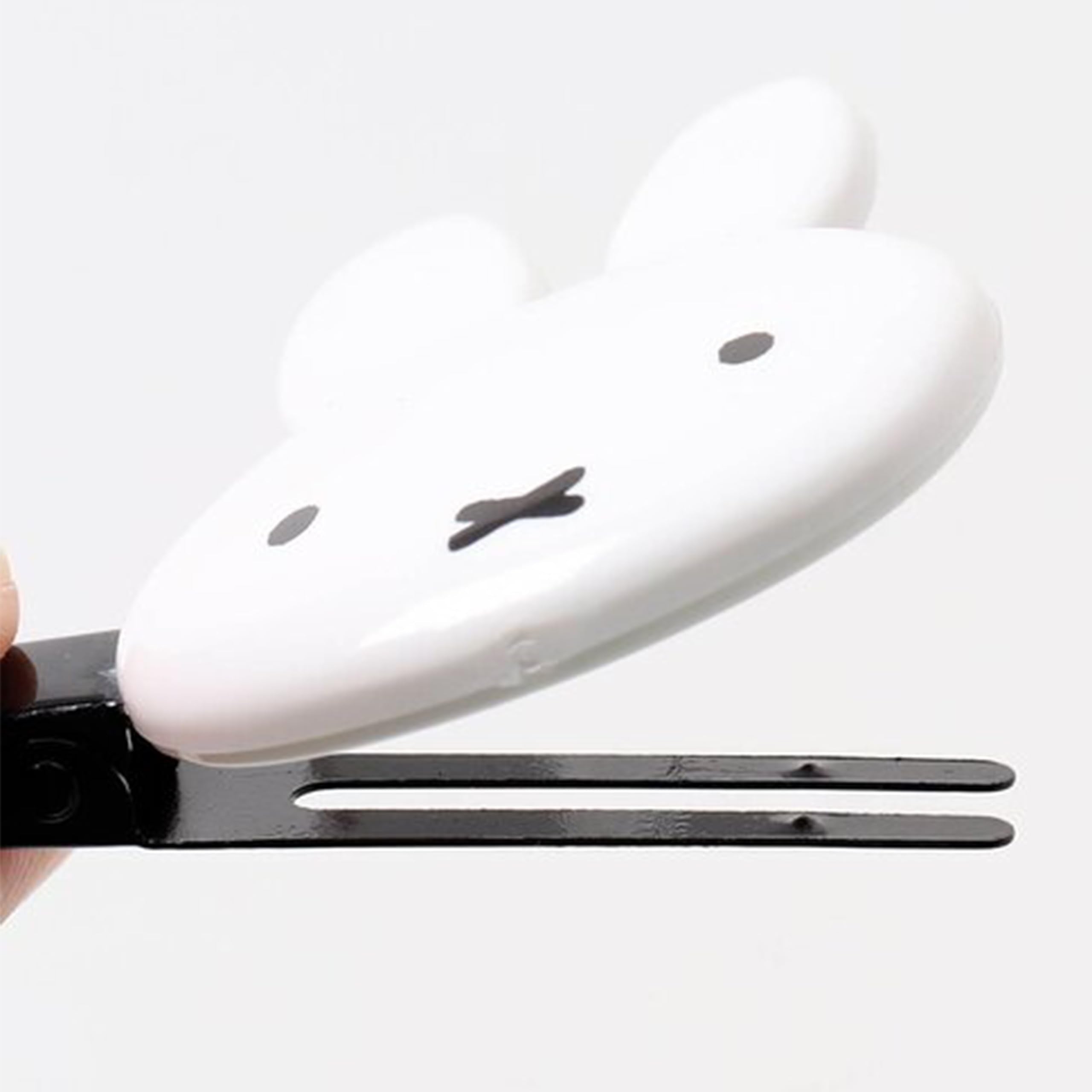 SHOBIDO Miffy clip in use, bangs secured for day.