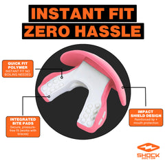 Shock Doctor lip guard mouthpiece delivers lip protection during contact sports