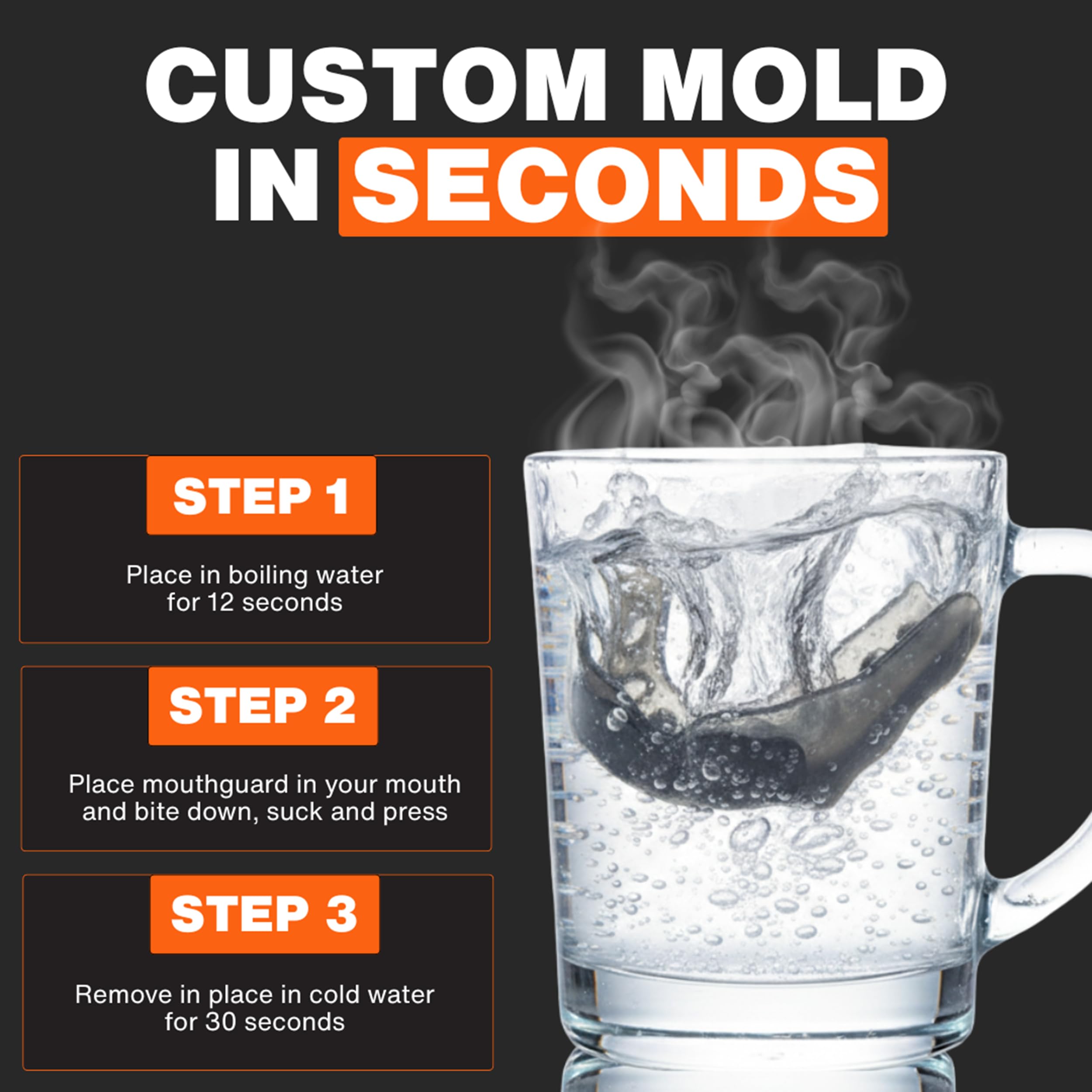 Shock Doctor Pro Mouth Guard braces-compatible design protects orthodontics on the field.