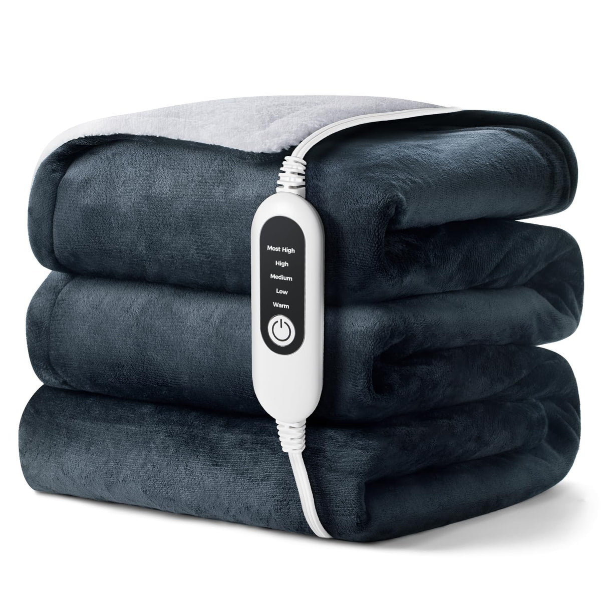 Shodu electric heated blanket with soft flannel fabric delivers cozy warmth
