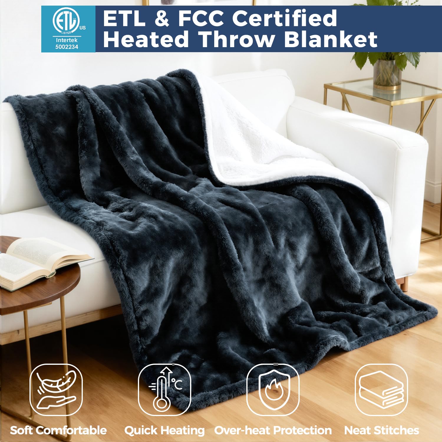 Shodu heated blanket offers multi-functional use on bed, sofa, and travel
