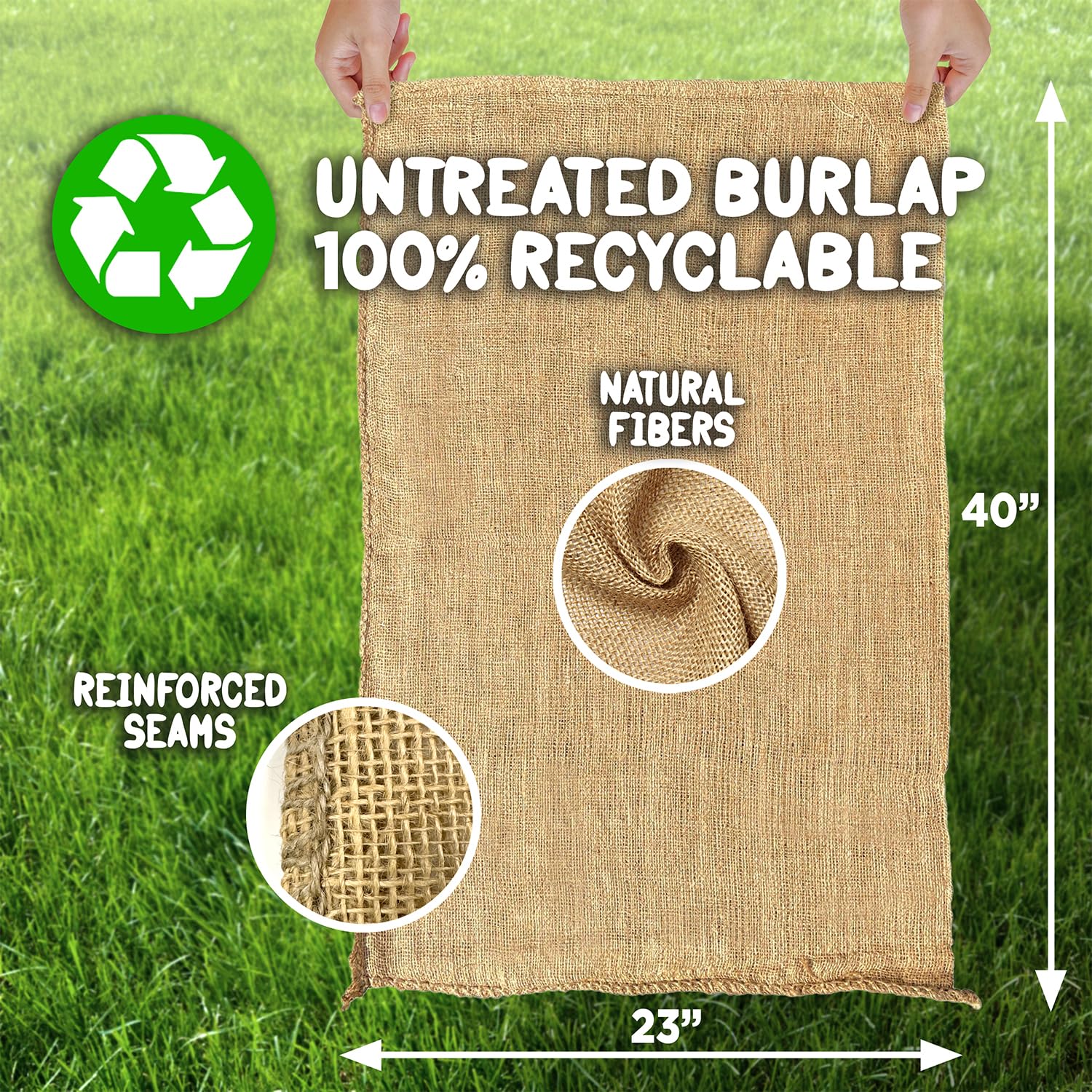 Shop Square burlap sacks with reinforced edges for durable backyard games