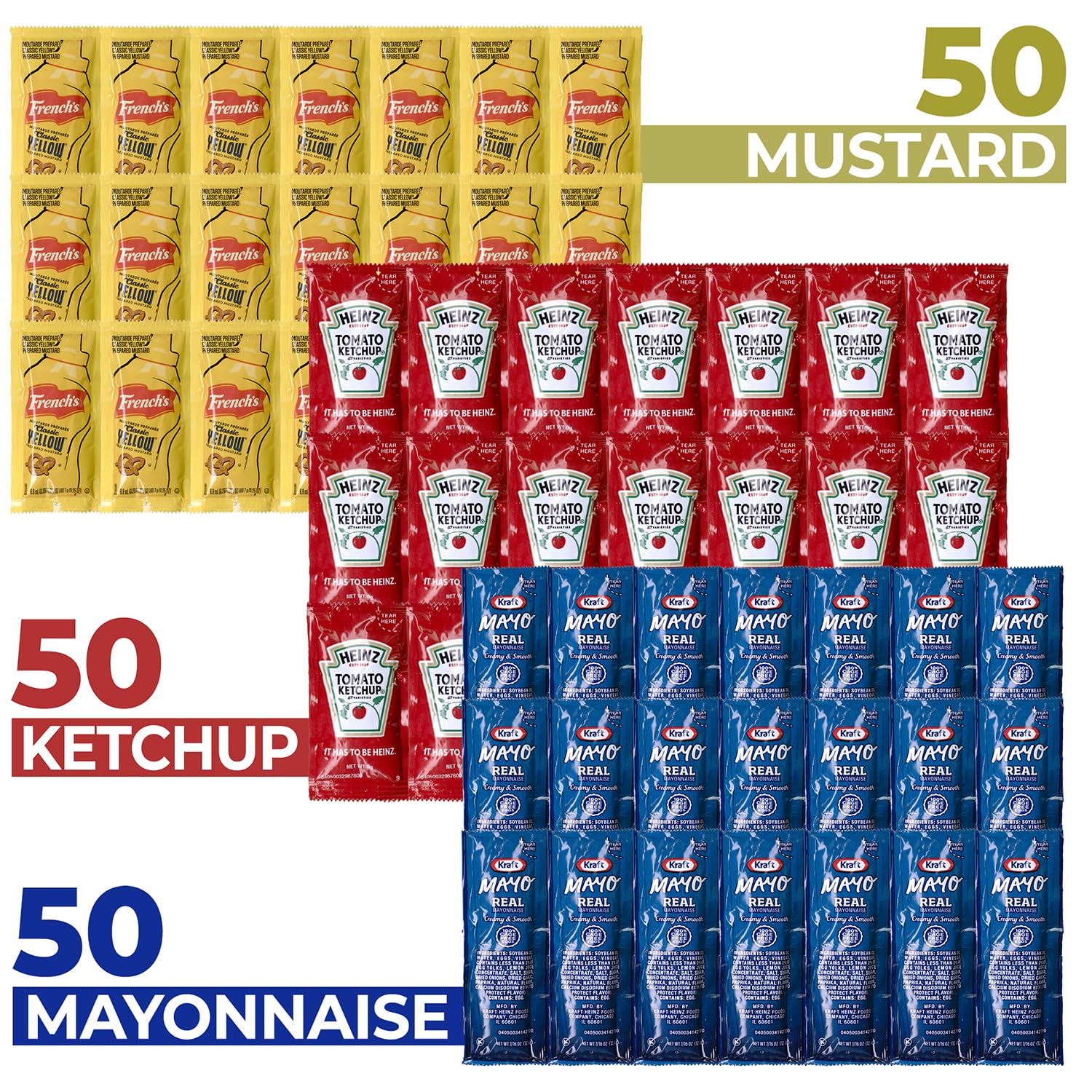 Shop Square mustard packets 50-pack perfect for grilling and picnics.