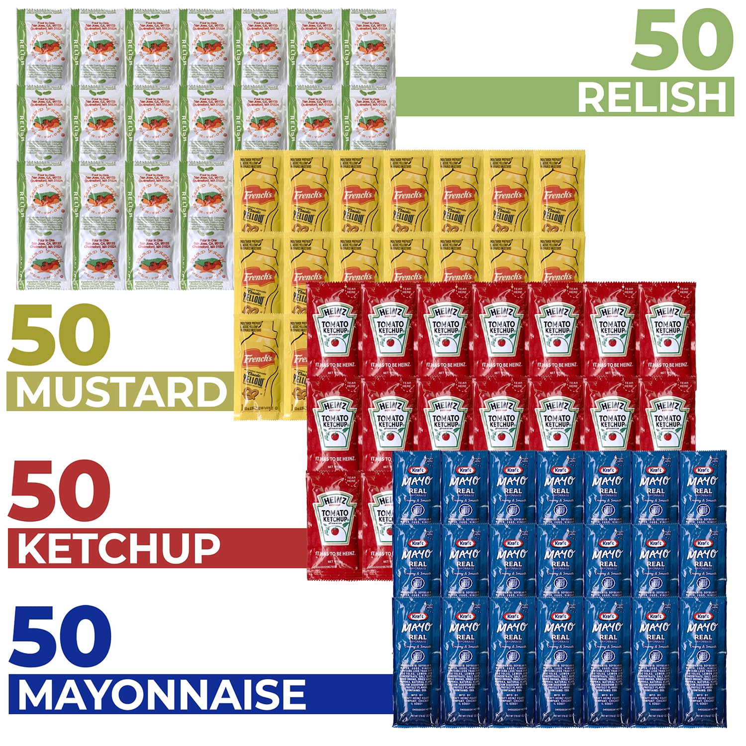 Shop Square French's mustard packets ready for on-the-go meals and backyard barbecues.