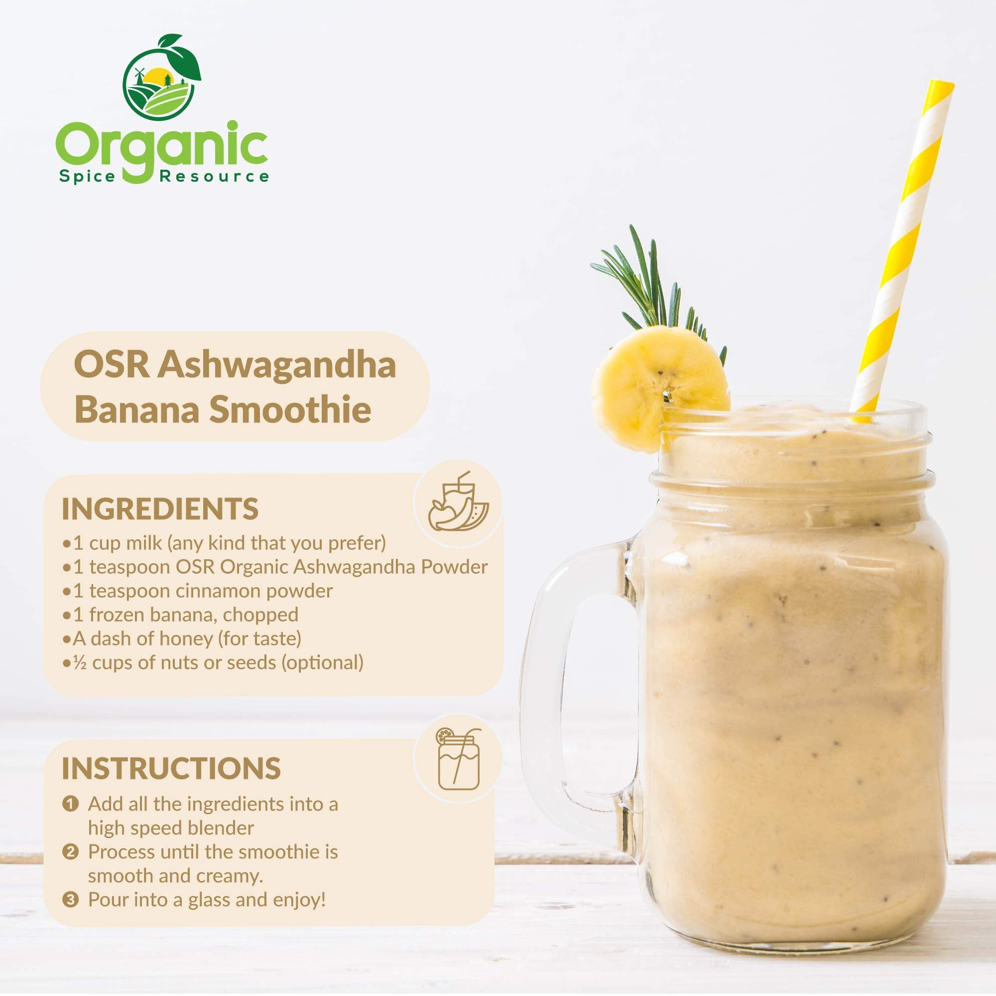 ShopOSR Ashwagandha lab-tested purity seal highlights trusted quality.