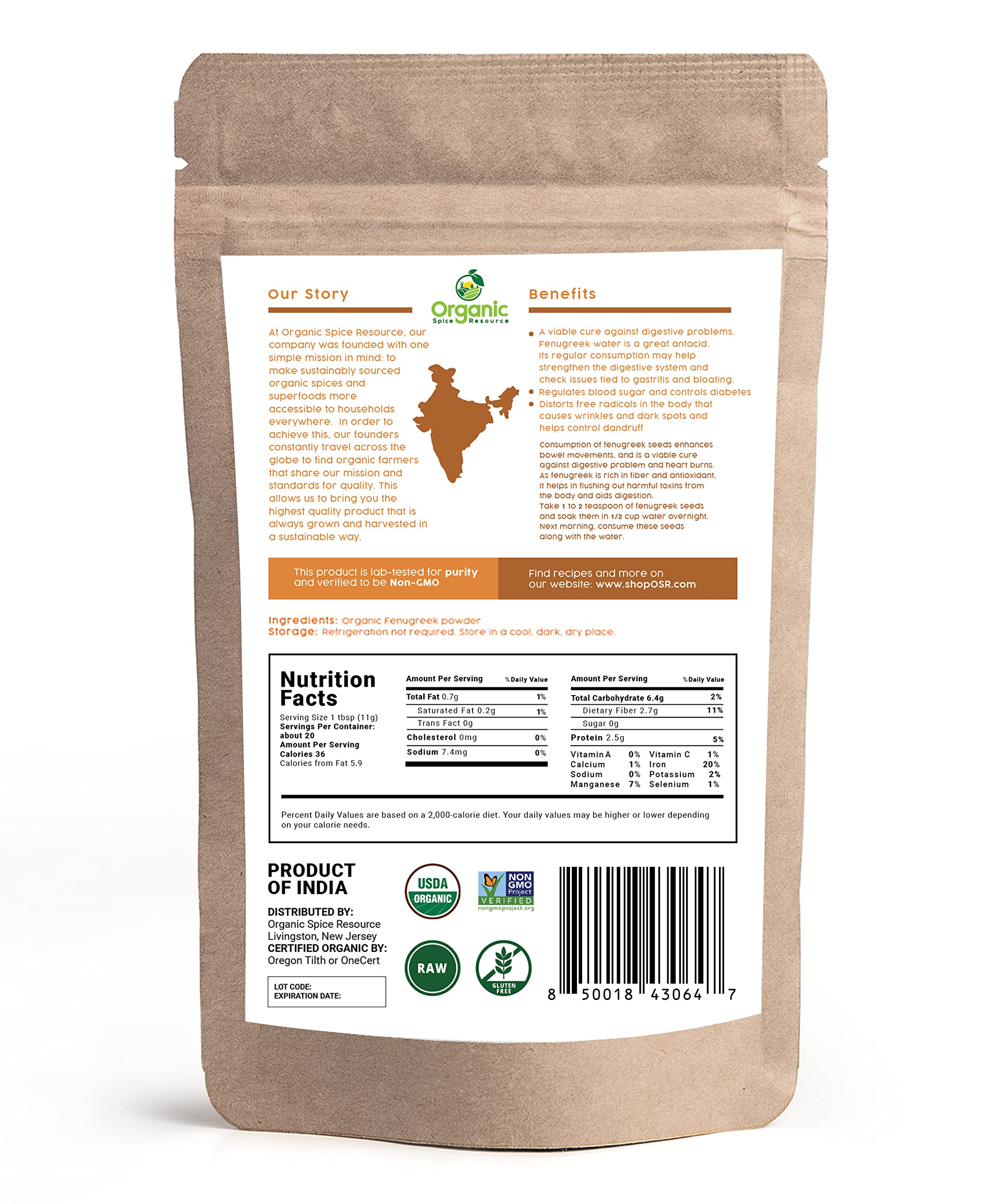 ShopOSR fenugreek powder measuring spoon ready for recipes.