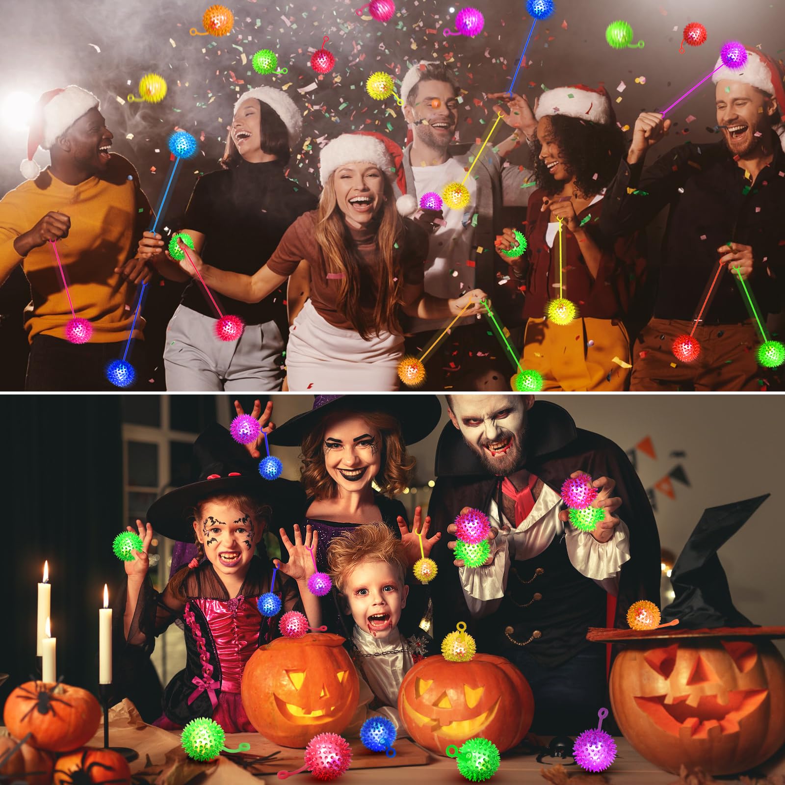 SHQDD glow ball with retractable string for new ways to play