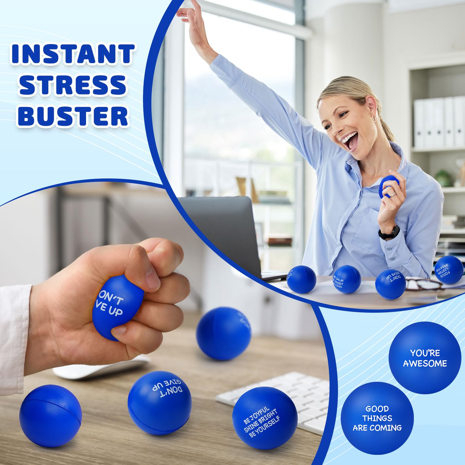 SHQDD stress ball with inspirational quote offers quick motivation during tasks