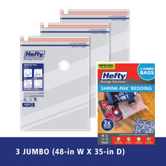 Shrink-Pak vacuum seal bags with quick closure for easy packing.