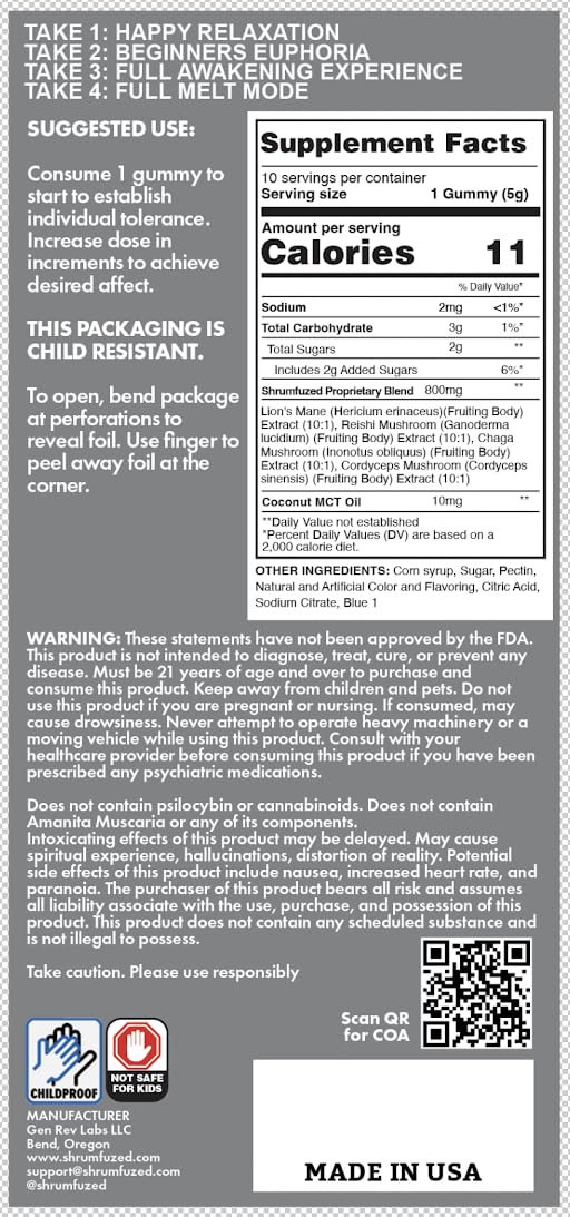 Shrumfuzed gummy bottle in daily routine for sustained energy