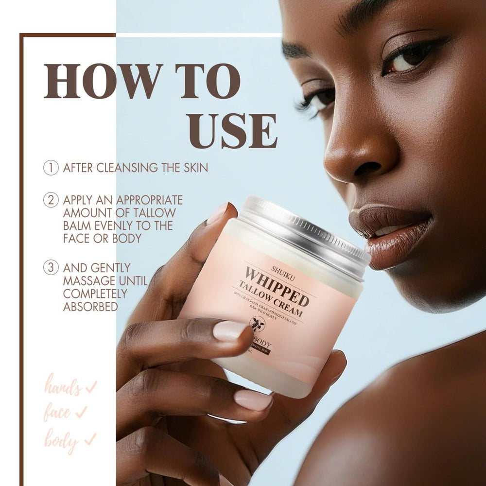 SHUIKU Balm on hand during application for facial and body use.