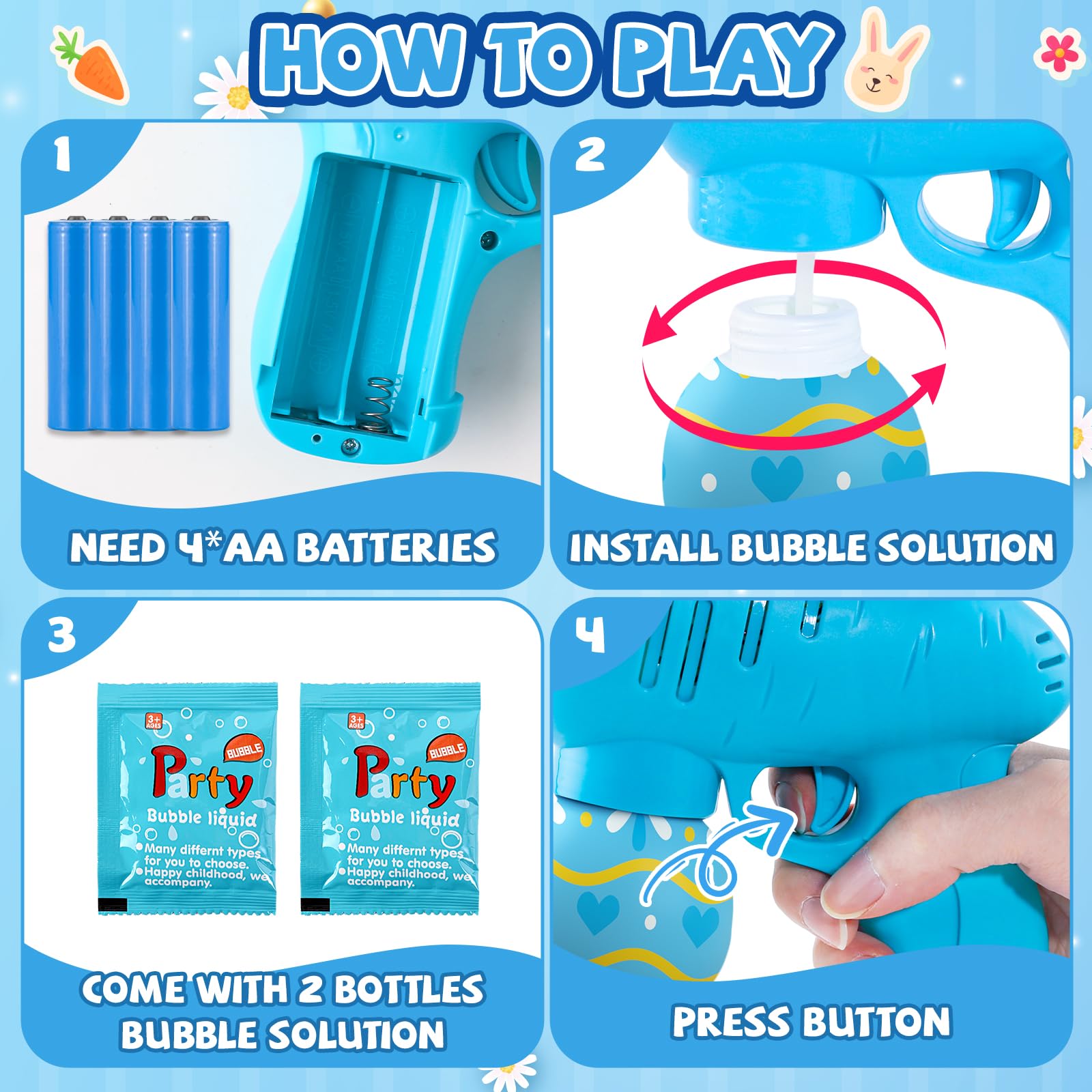 ShyLizard bubble machine showing 360-degree leak-proof design.