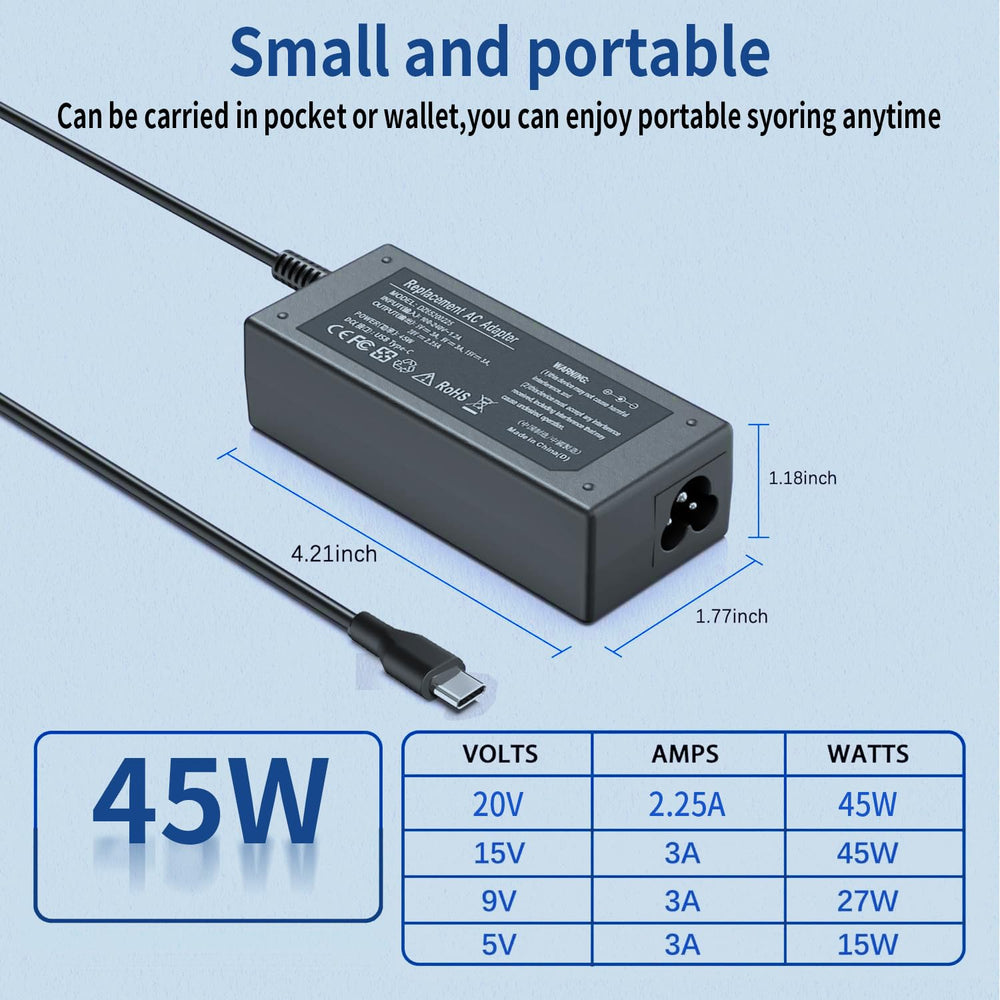 Shyarweyy 45W USB-C charger packaging and power supply ready to use