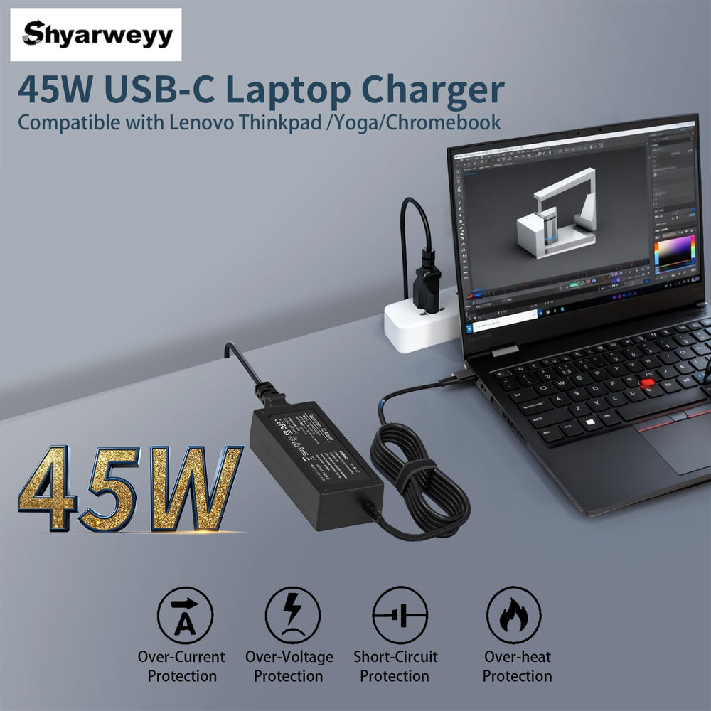 Shyarweyy 45W USB-C charger USB-C tip close-up highlighting connector