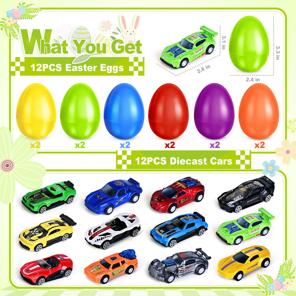 ShyLizard die-cast racing cars hidden inside Easter eggs
