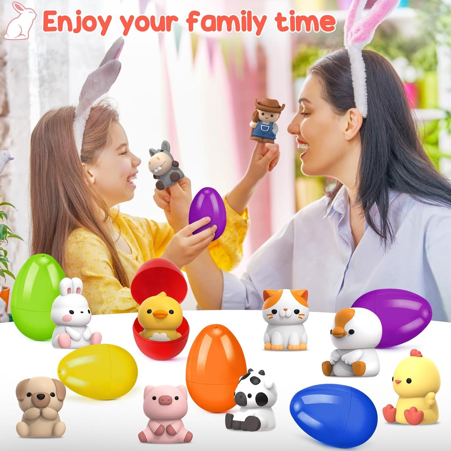 ShyLizard Easter egg hunt with puppets hidden inside eggs for excitement.