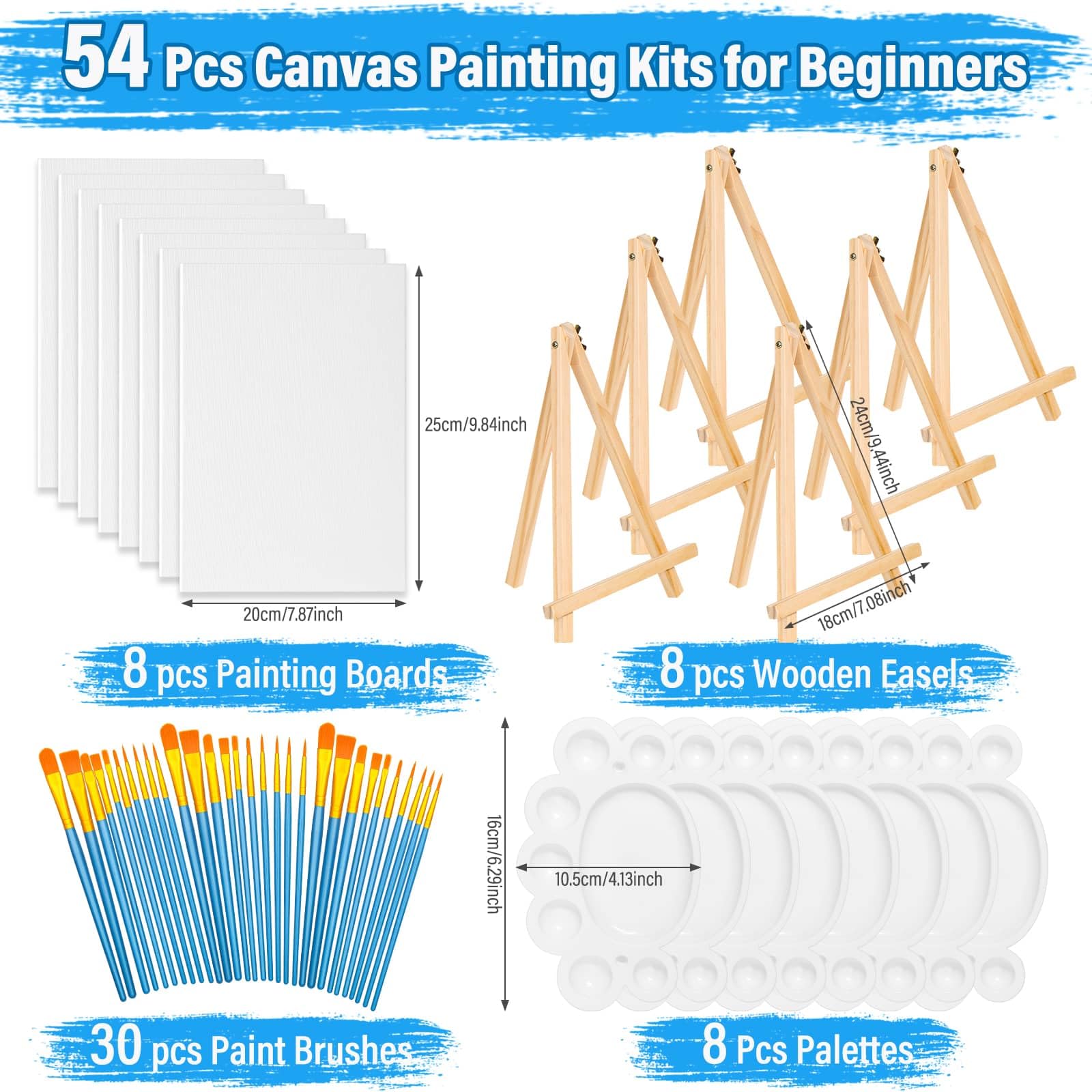 Shynek 30 paint brushes set with varied sizes for detailed art.