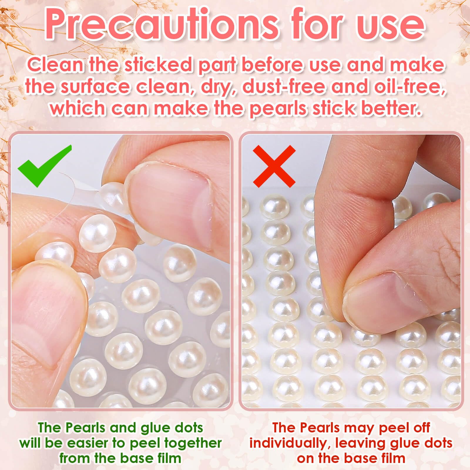 Shynek pearl stickers for face and nail art with convenient adhesive