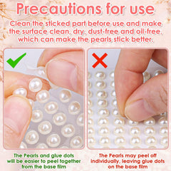 Shynek pearl stickers for face and nail art with convenient adhesive