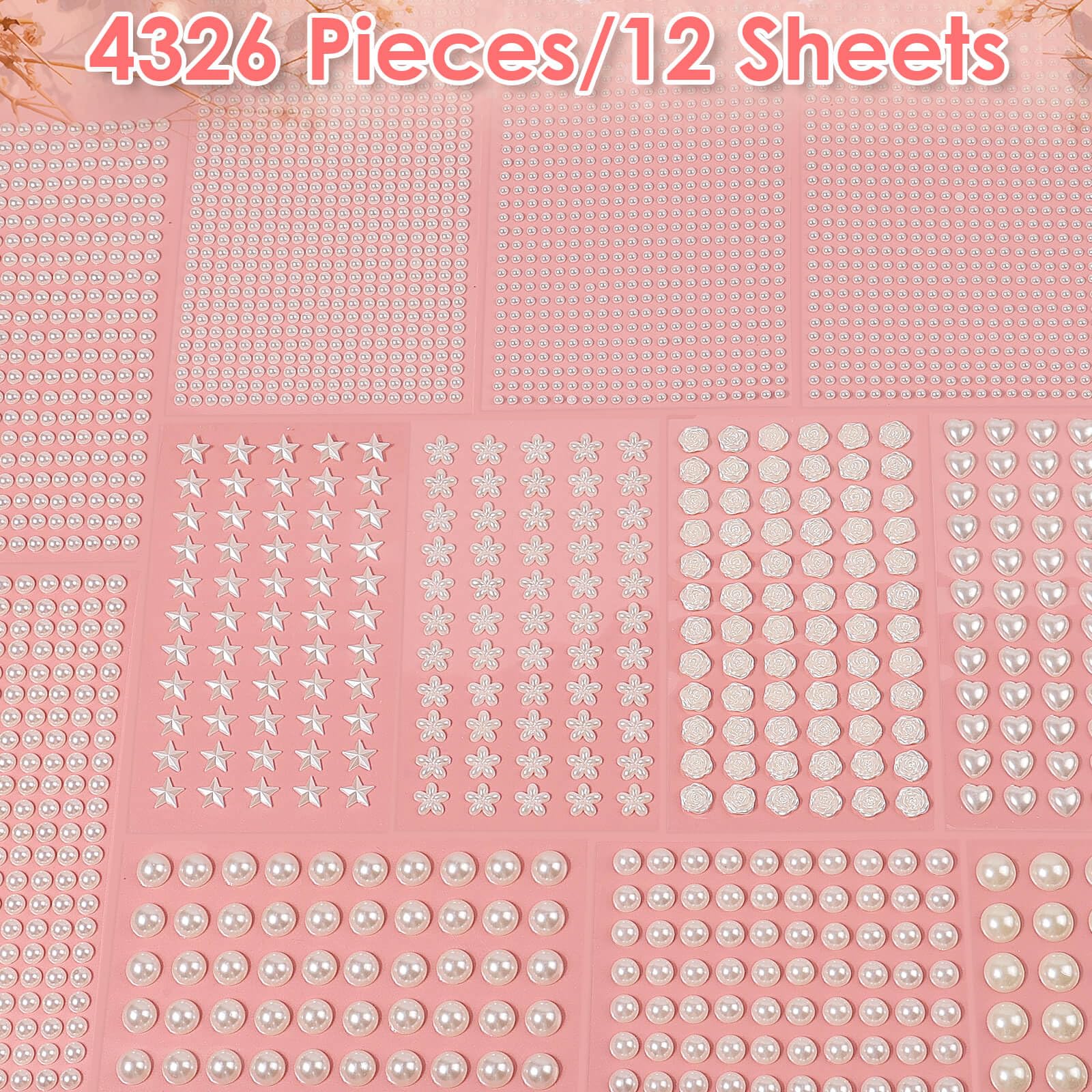 Shynek pearl stickers with ABS surface for skin-safe hair and makeup accents
