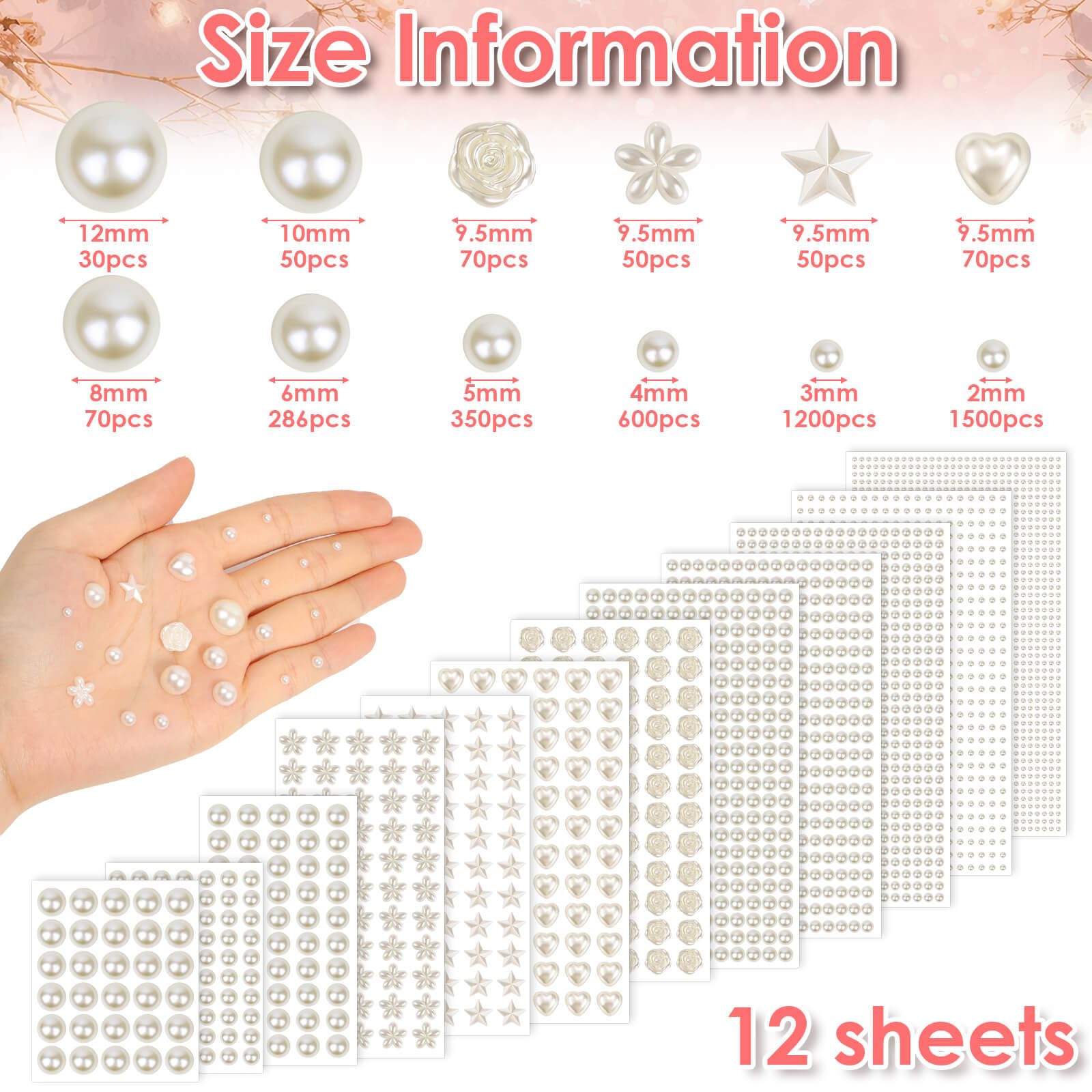 Shynek stick-on pearls for easy DIY hair art and accessories