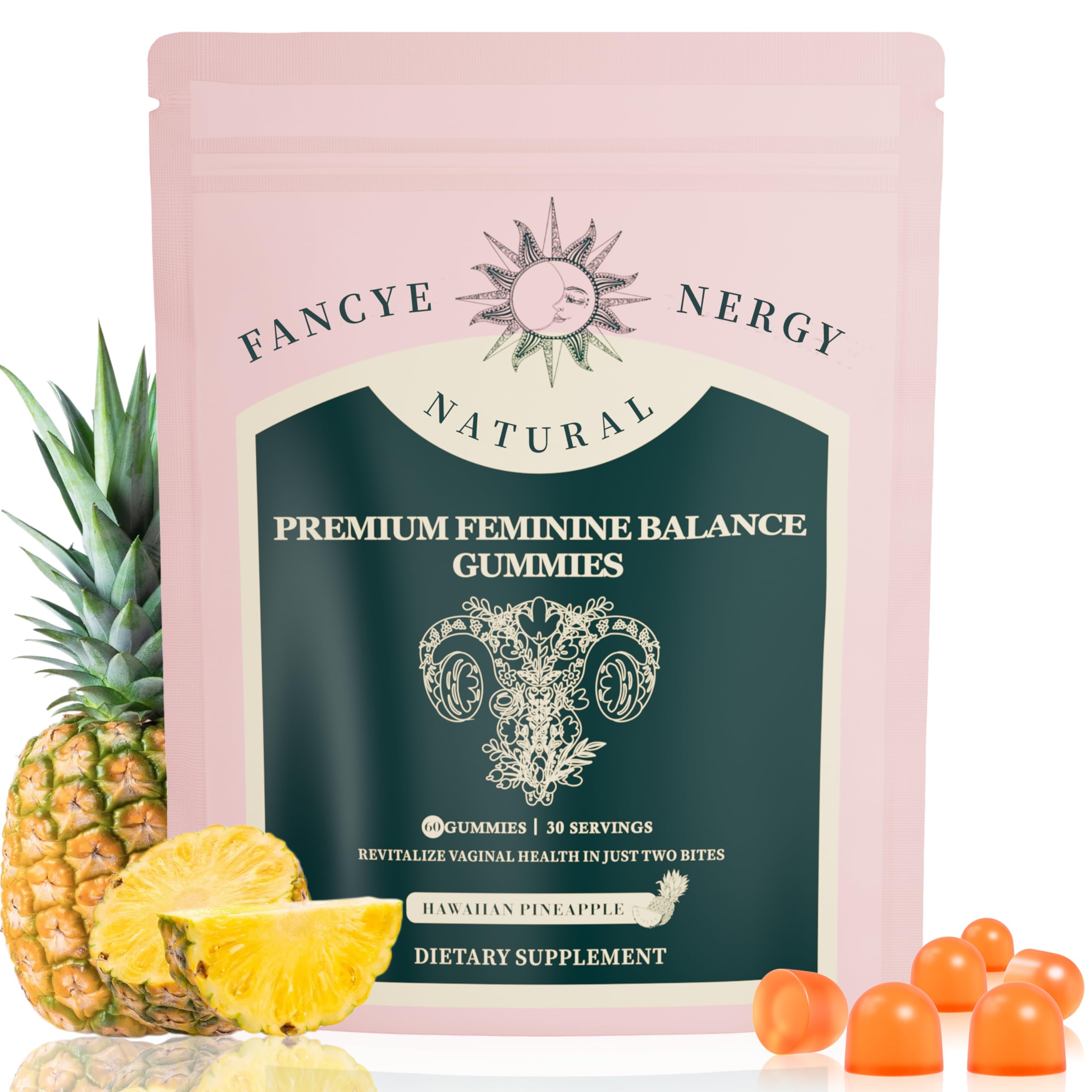 Shytrouy Vaginal Probiotics Gummies pineapple bottle for daily wellness.