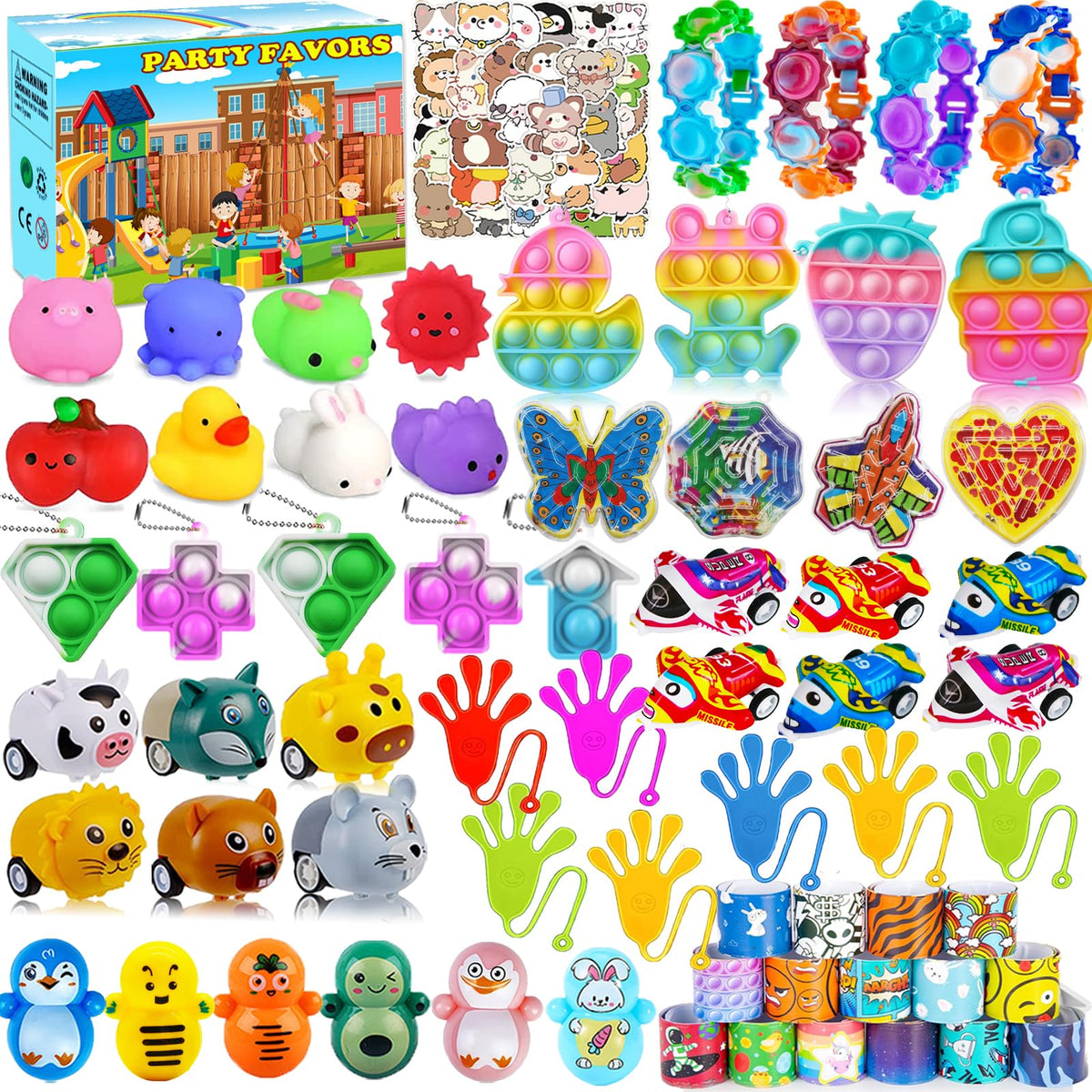 Sibucor 126 pcs party favors assortment for classroom prizes.