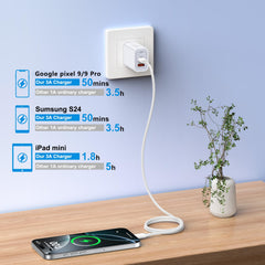 Sicodo dual-port charger powers Pixel and Galaxy devices simultaneously.
