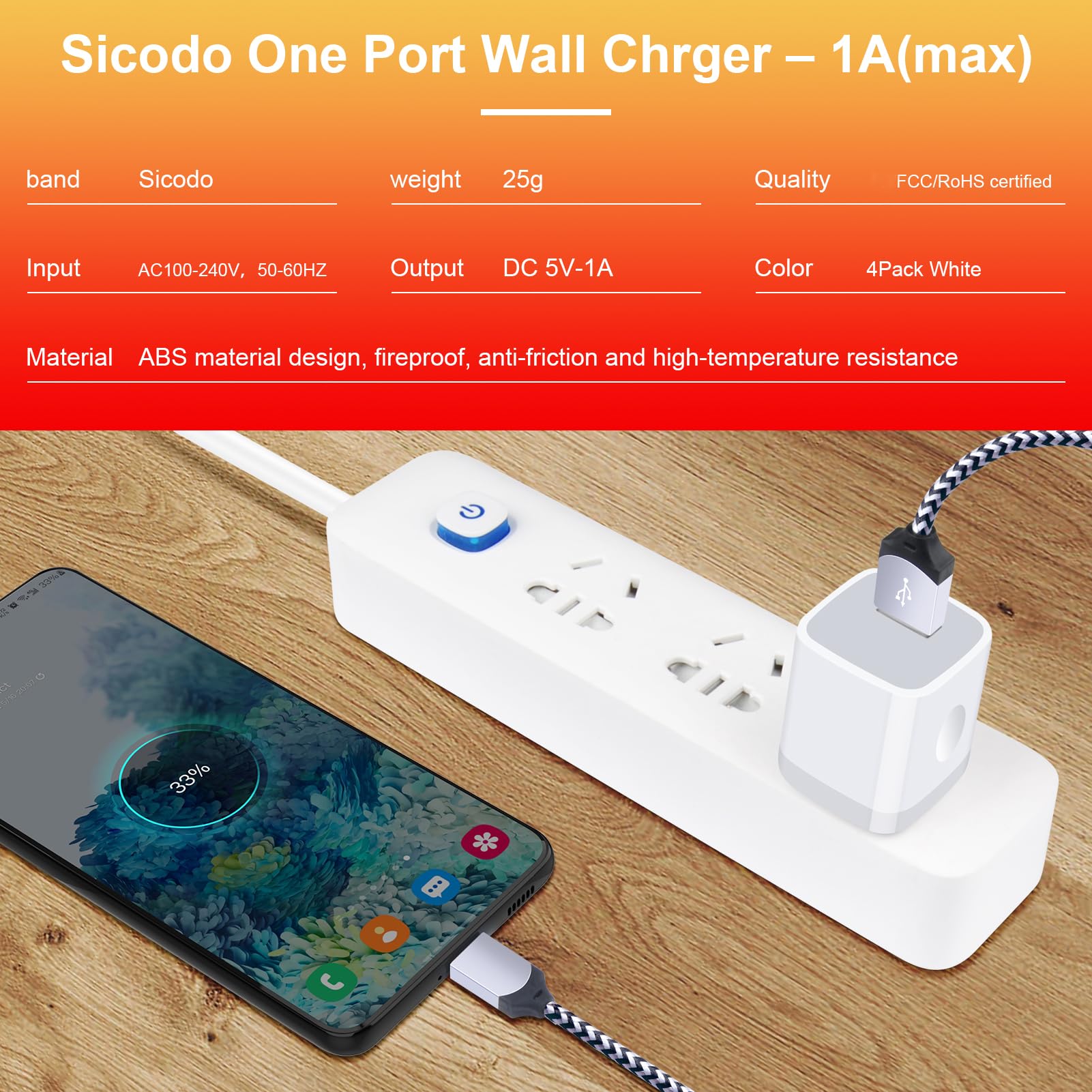 Sicodo universal device charger supports multiple brands and models