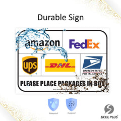 SICOL Plus adhesive-back sign easily attaches to walls for clear instructions.