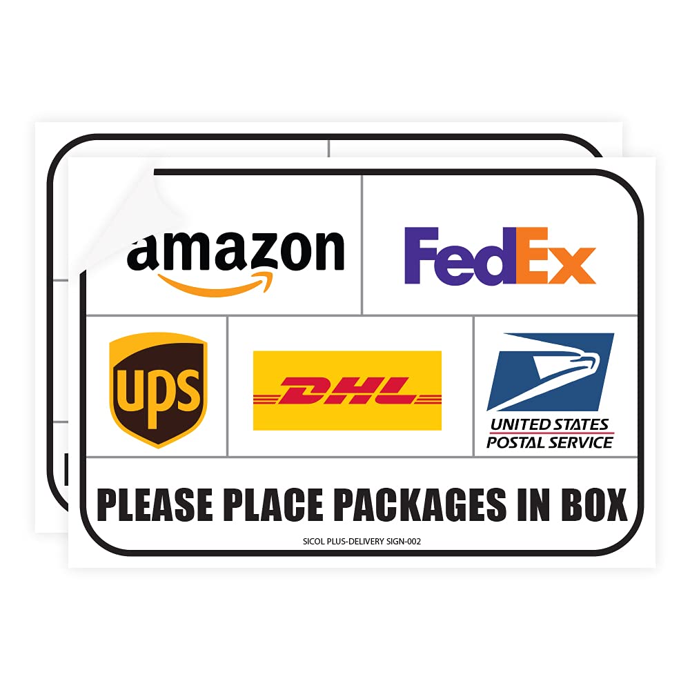 SICOL Plus delivery sign box placement guide clearly visible for couriers.