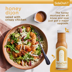 SideDish Honey Dijon Dressing salad-marinade enhances flavors for salmon or chicken.