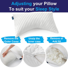 Sidney Sleep king-size pillow offers generous space for comfort.