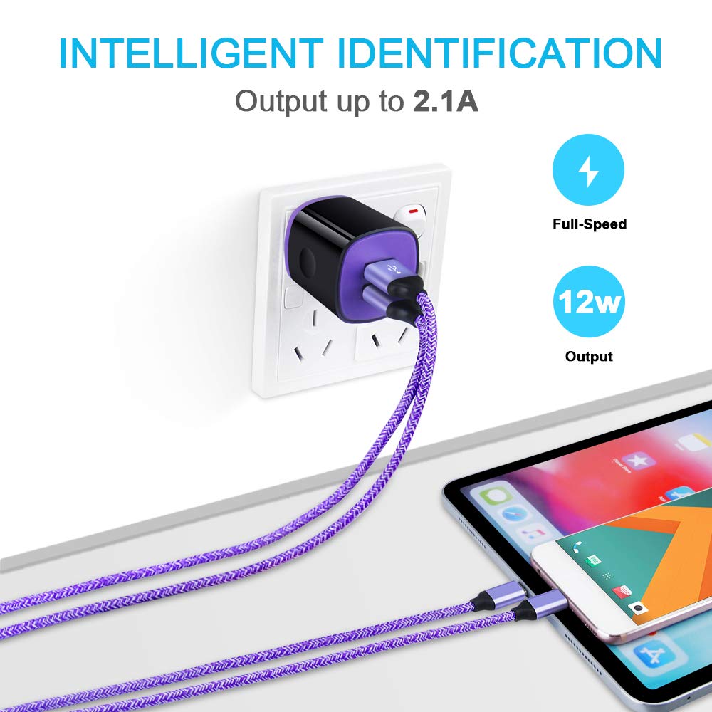 Sidpro 4-in-1 charger kit unboxing shows two wall plugs and two cables.