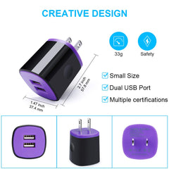 Sidpro compact USB wall plug for travel-friendly charging.