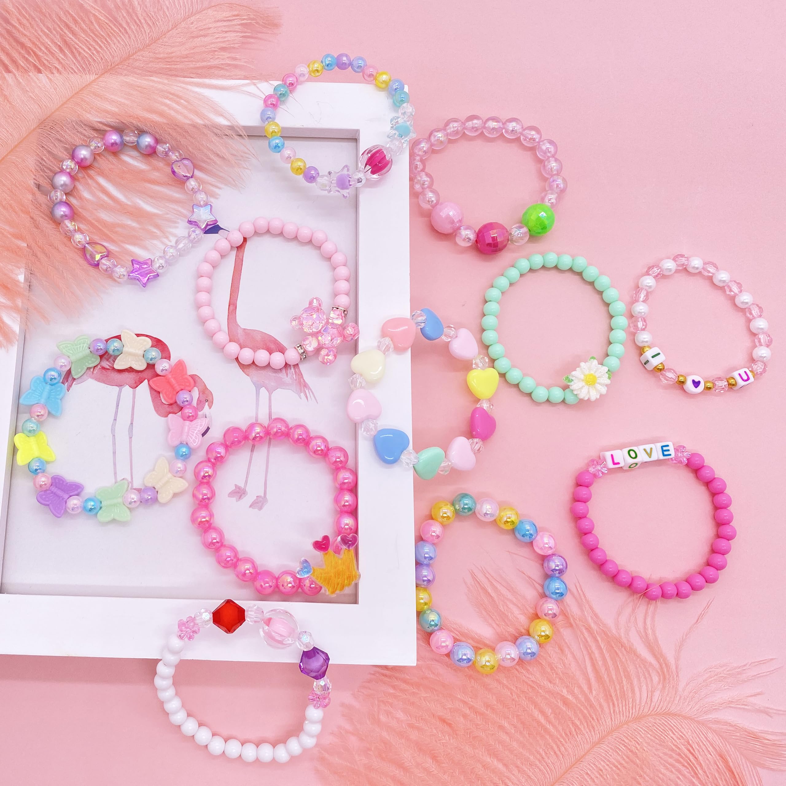 SIELEVIN LOVE-letter bracelet with bright beads, perfect for friendship tokens