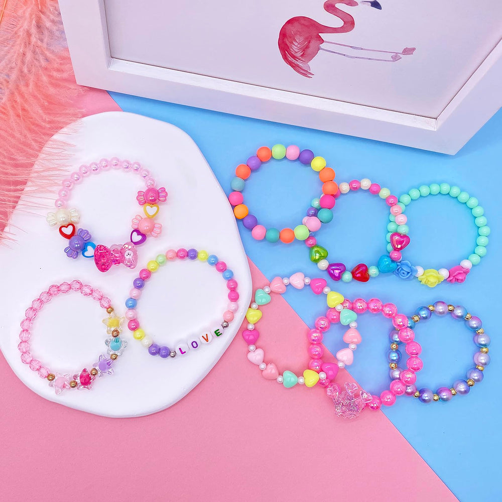 SIELEVIN colorful heart bracelet, playful color mix for daily outfits