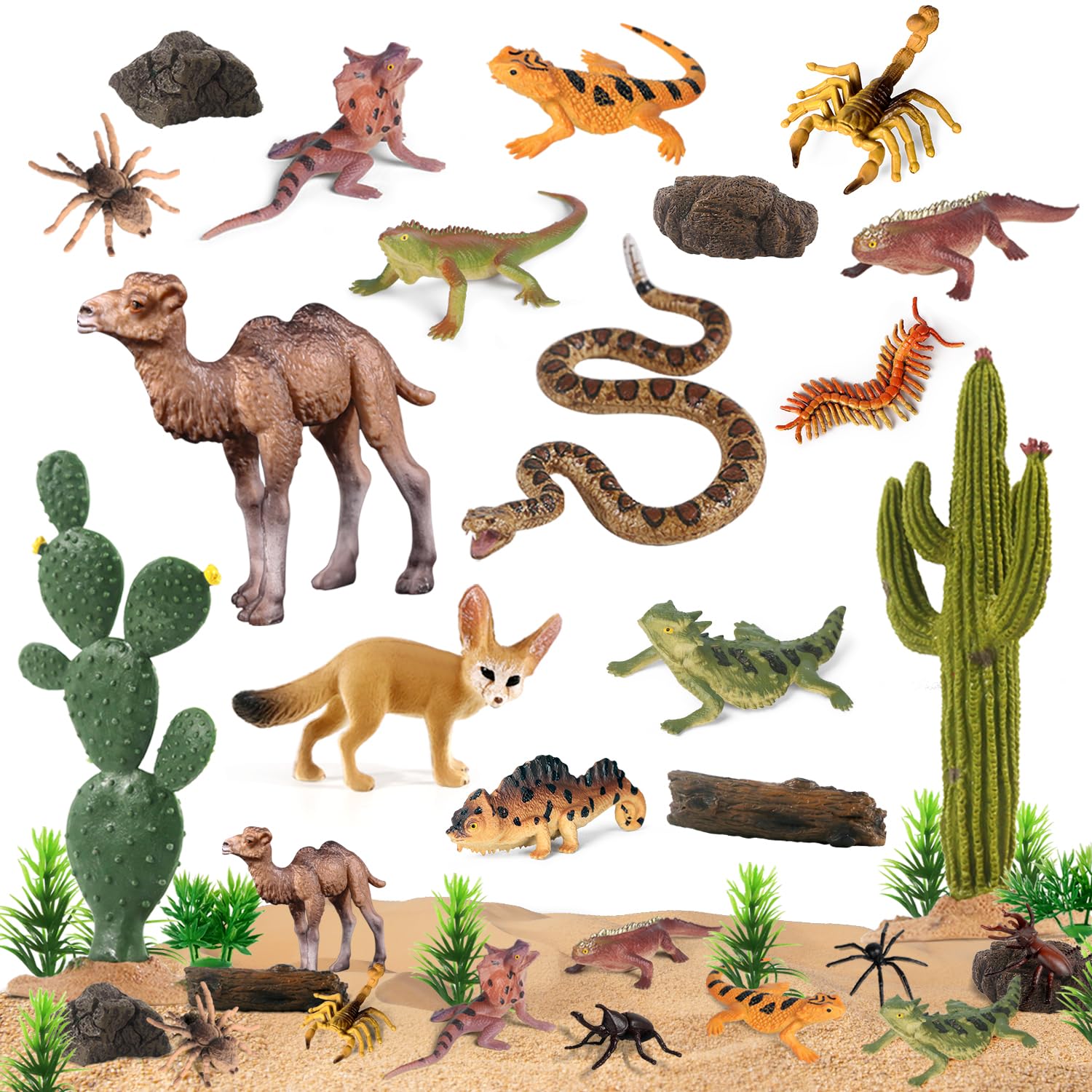 SIENON desert camel figure for dioramas and cake toppers
