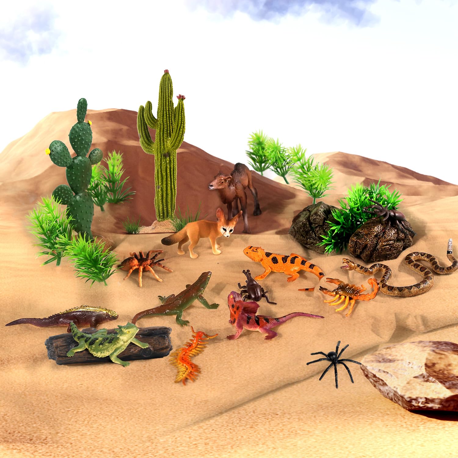 SIENON desert fennec fox figure for classroom dioramas