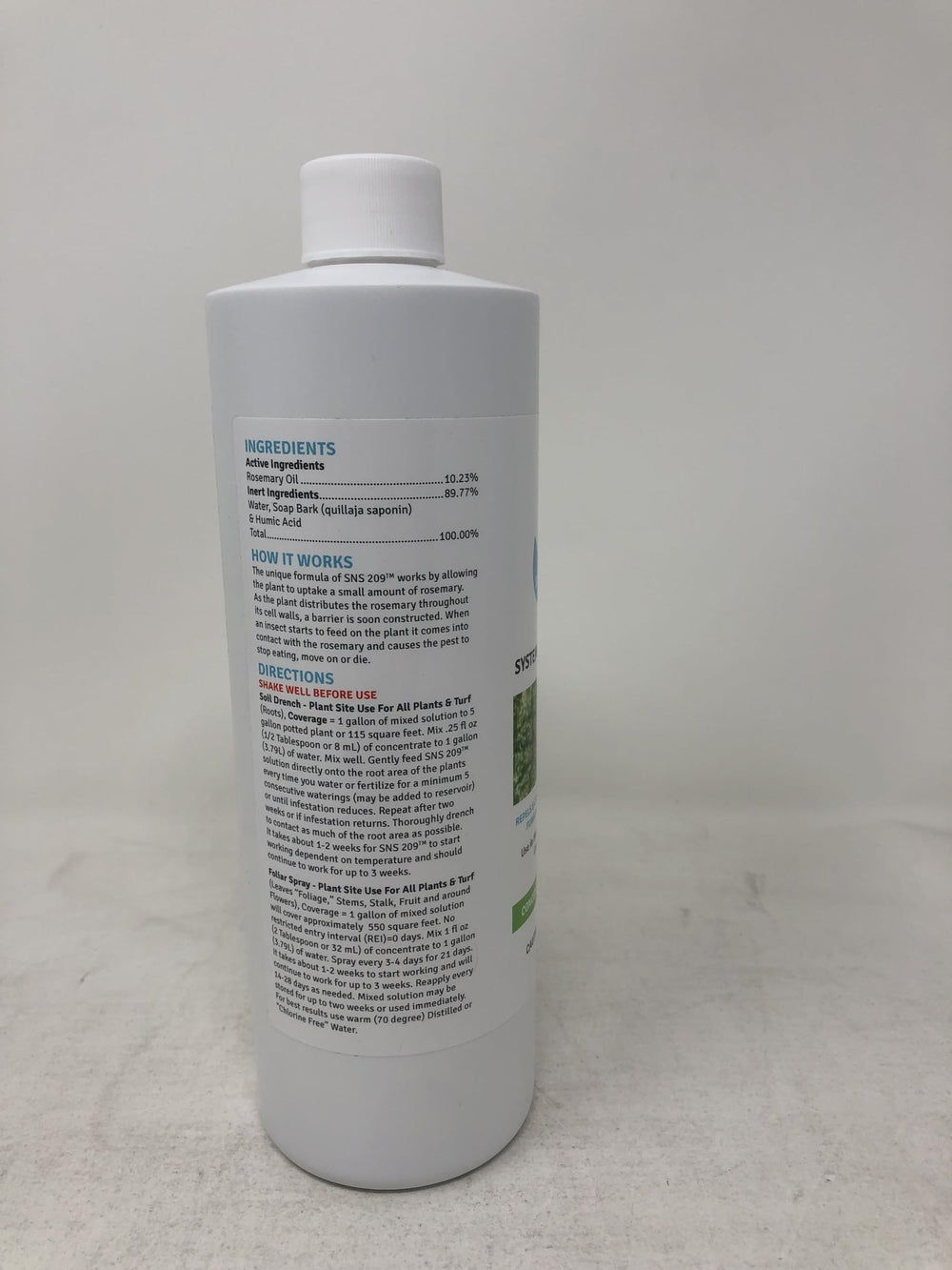 SNS-209 applied to leaves protects vegetable and fruit crops