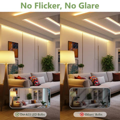 Sigalux A19 LED bulbs soft white 2700K creating warm, inviting lighting.